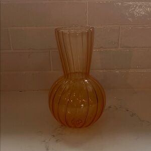 Warm Yellow Glass Vase